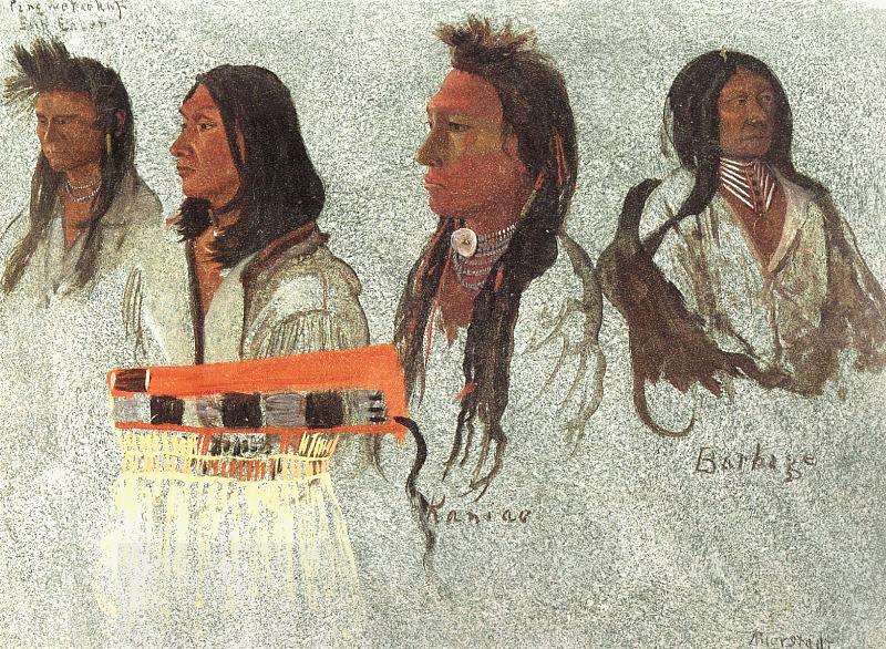 Albert Bierstadt Four Indians China oil painting art